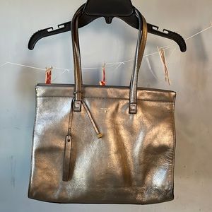 TAHARI Silver? Gray? Leather bag